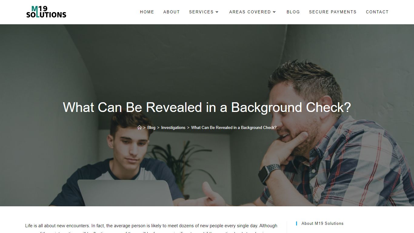 What Can Be Revealed in a Background Check? | M19 Solutions