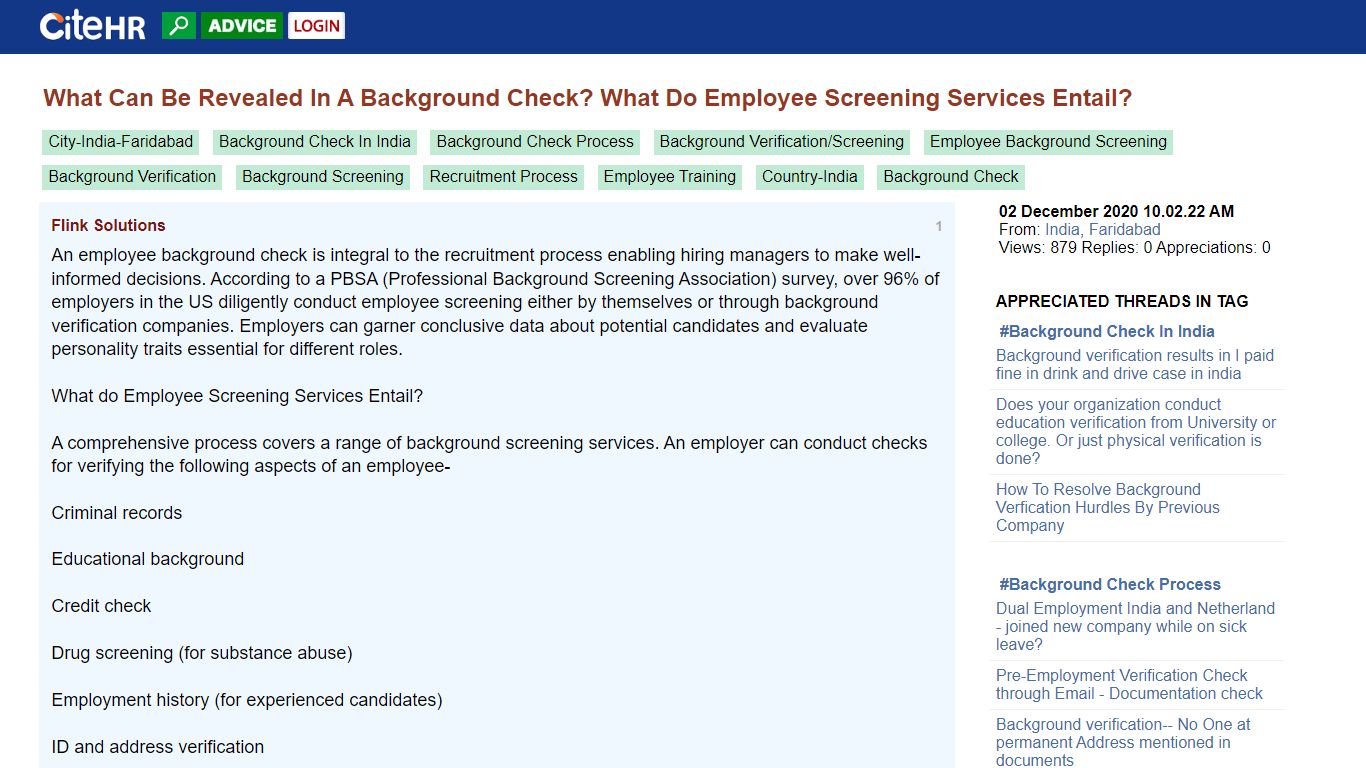 What can be Revealed in a Background Check? What do Employee ... - CiteHR